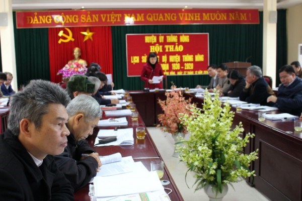 Huyện ủy Thông Nông tổ chức Hội thảo cuốn sách Lịch sử Đảng bộ huyện giai đoạn 1930 - 2020.